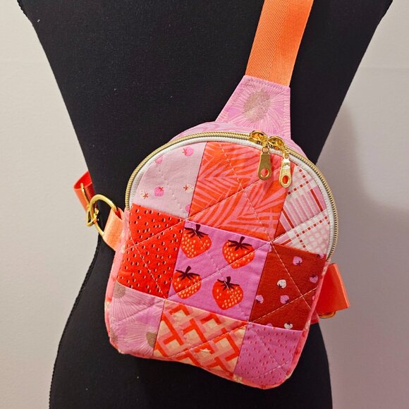 Mav Sling Patchwork Mini Sling Backpack: Ruby Star Society Crossbody Bag main image 8